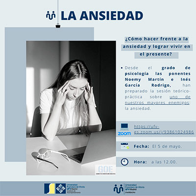 charla ansiedad mayo miniatura UNO MÁS UNO Estudiar en Universidad Privada Madrid