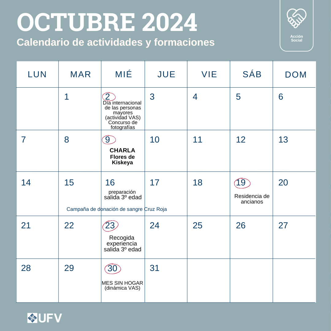 VAS CALENDARIO curso 2425 10 VAS Estudiar en Universidad Privada Madrid
