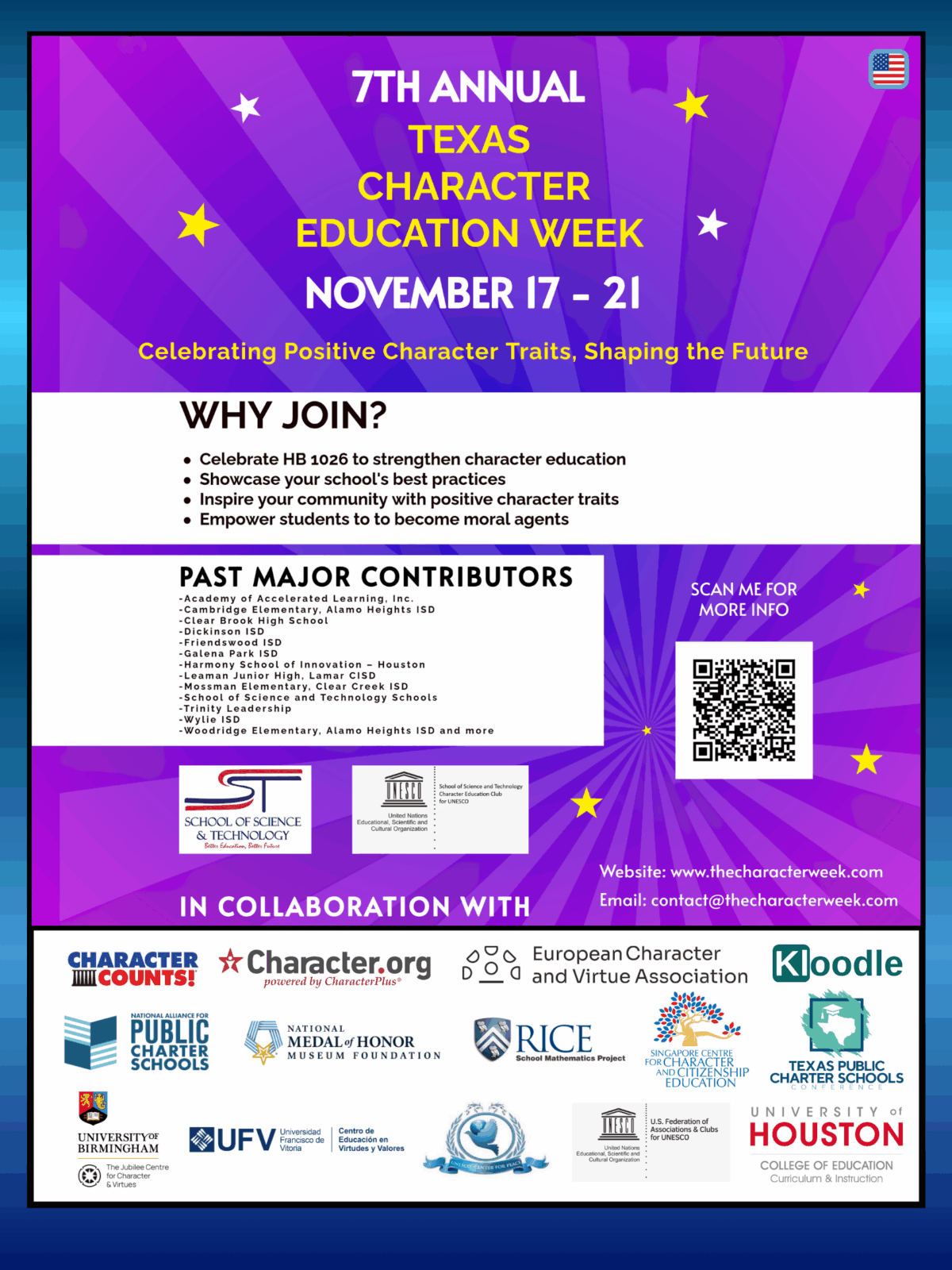 CENTRO DE EDUCACIÓN EN VIRTUDES Y VALORES | NOTICIAS 7th Texas Character Education Week 2025 1200x1600 CENTRO DE EDUCACIÓN EN VIRTUDES Y VALORES | NOTICIAS Estudiar en Universidad Privada Madrid